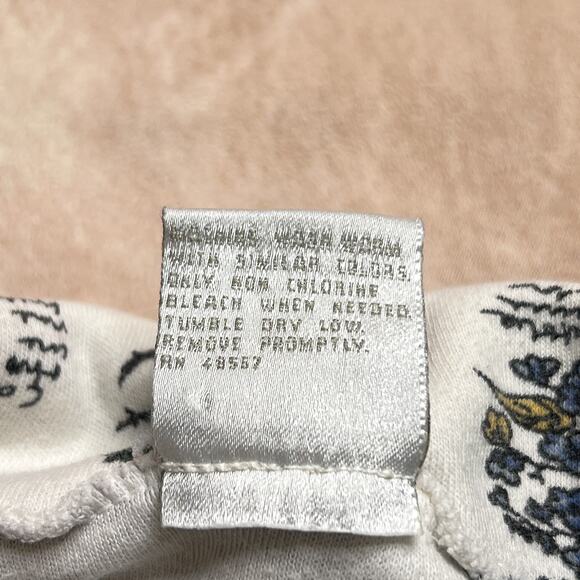 Vintage 90s Partners Mervyns Floral Cottage Print Turtleneck Long Sleeve Shirt - Picture 5 of 6